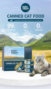 Rosy Fresh Chicken & Salmon & Beef Recipe Cat Wet Food - 100g*6 cans
