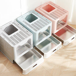Stainless Steel Foldable Cat Litter Box