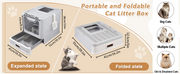 Stainless Steel Foldable Cat Litter Box