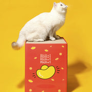 PurLab God of Wealth Temple Cat Scratch Box